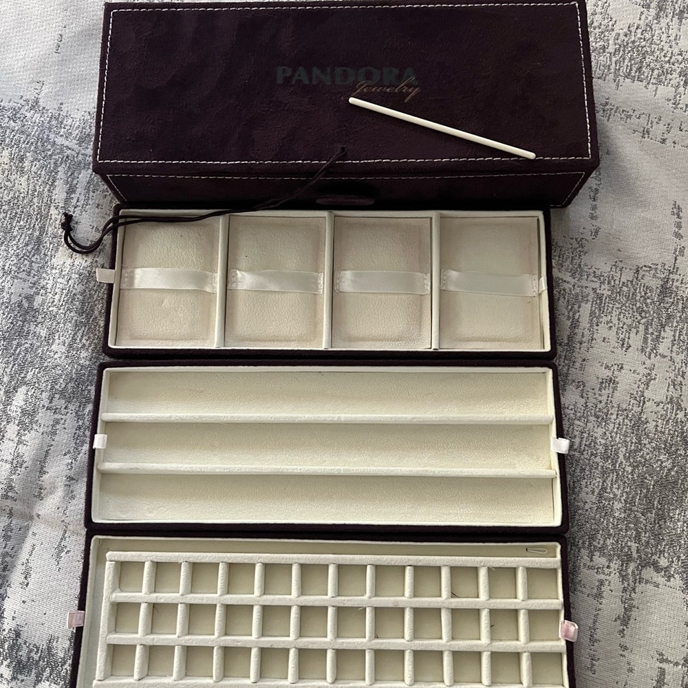 Pandora organizational jewelry box.   Three tiers.